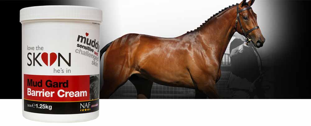 Rich barrier cream to protect the skin when exposed to the wet and mud