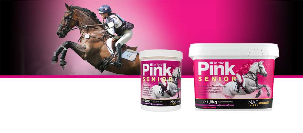 In the Pink Senior wurde speziell für die Ernährungsbedürfnisse von älteren Pferden entwickelt