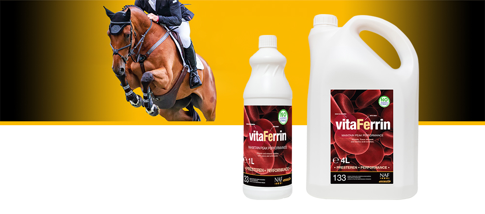 Die NAF- Veterinär und Futterspezialisten haben mit VitaFerrin eine geeignete und effektive Formel entwickelt, um die Leistungsfähigkeit der Pferde zu optimieren