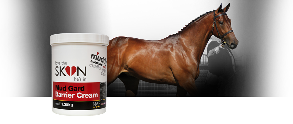 Beskyt din hests hud når den udsættes for vådt og mudret vejr med denne rige og plejende barriere crème