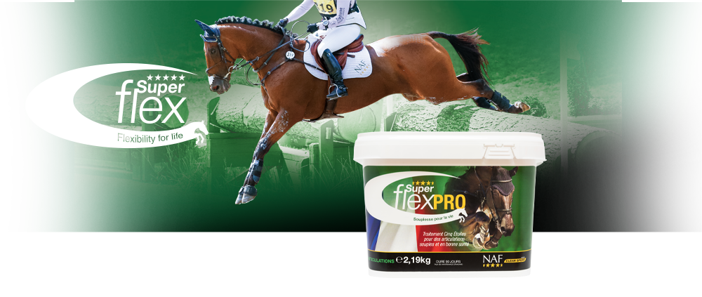 Five Star Superflex Pro est une formulation unique réunissant nos nutriments clés de plus haute gamme pour le support des articulations nécessaires pour les chevaux qui concourent régulièrement ou au plus haut niveau