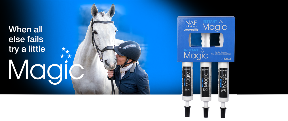For a Five Star calm, focused horse in an instant