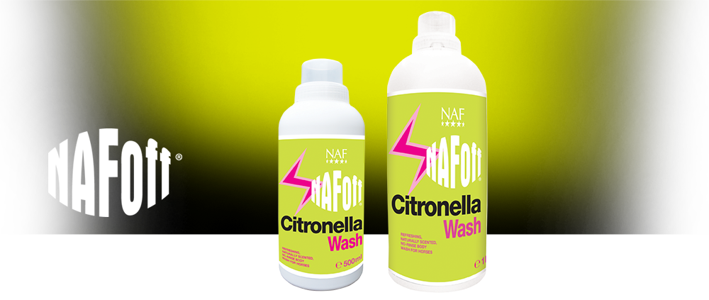 Refreshing naturally scented no rinse body wash for horses