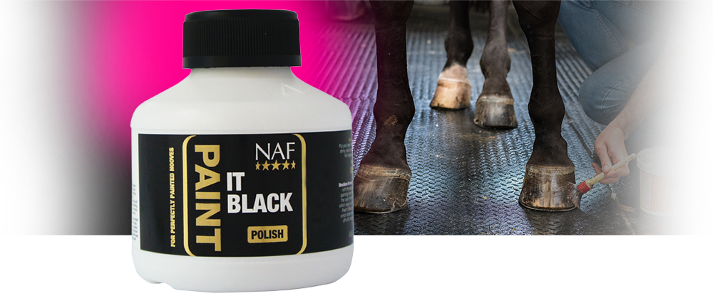Super shiny quick drying hoof polish for black hooves