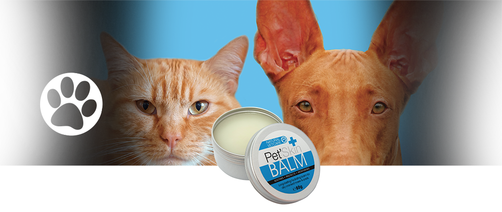A long-lasting hydrating balm for use on dry skin, cracked noses or pads, cuts, scrapes & rubs.