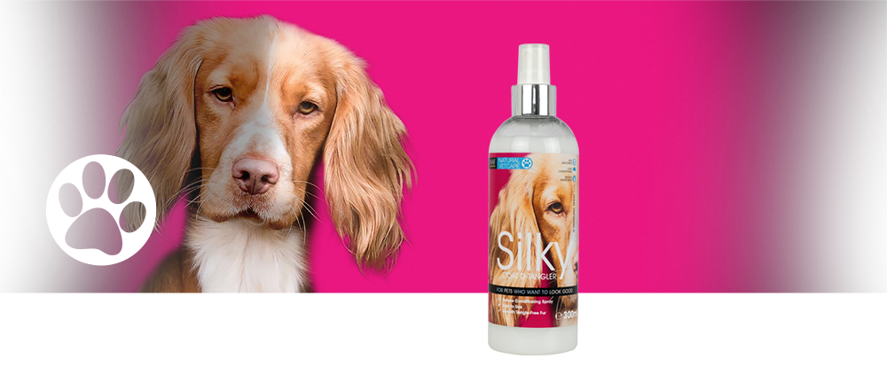 A non-greasy deluxe d-tangling spray for easy grooming in dogs. A non-greasy deluxe d-tangling spray for easy grooming in dogs.