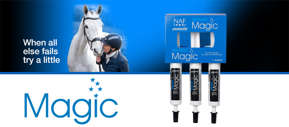 For a Five Star calm, focused horse in an instant