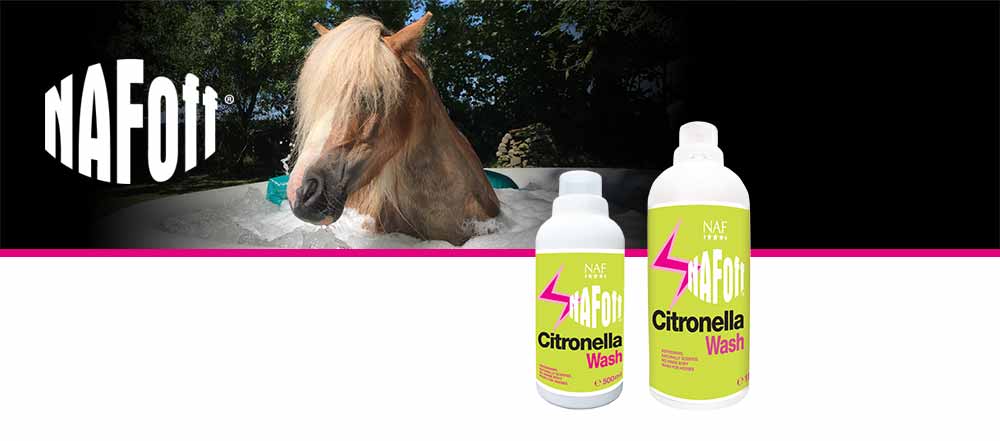 Refreshing naturally scented no rinse body wash for horses