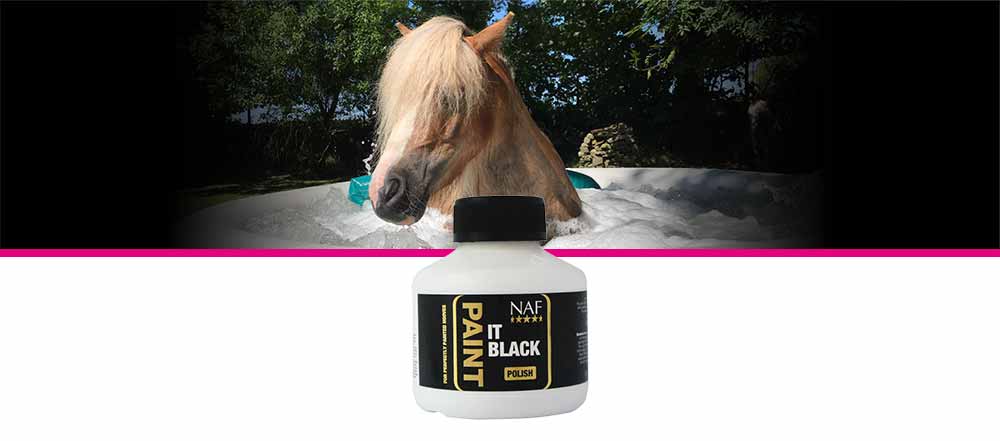 Super shiny quick drying hoof polish for black hooves