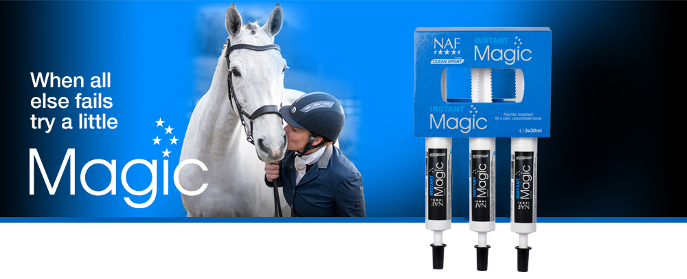 For a Five Star calm, focused horse in an instant