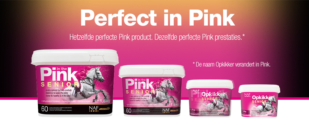 Pink Senior is speciaal ontwikkeld om aan alle voedingsbehoeften van het oudere paard te voldoen en is ontworpen om het alle steun te bieden die hij nodig heeft om actief te blijven en het gevoel te geven voor jong te zijn