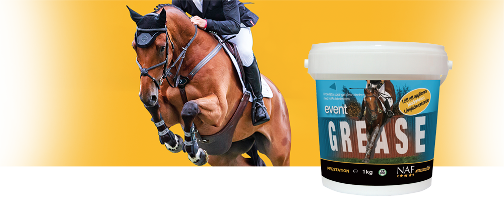 Event Grease har utvecklats för att tillföra premium skydd till din häst under terränghoppning