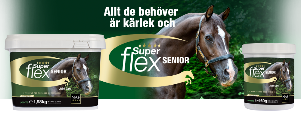 Kraftfull unik formel för att stödja seniorhästars leder och ge flexibilitet för livet.