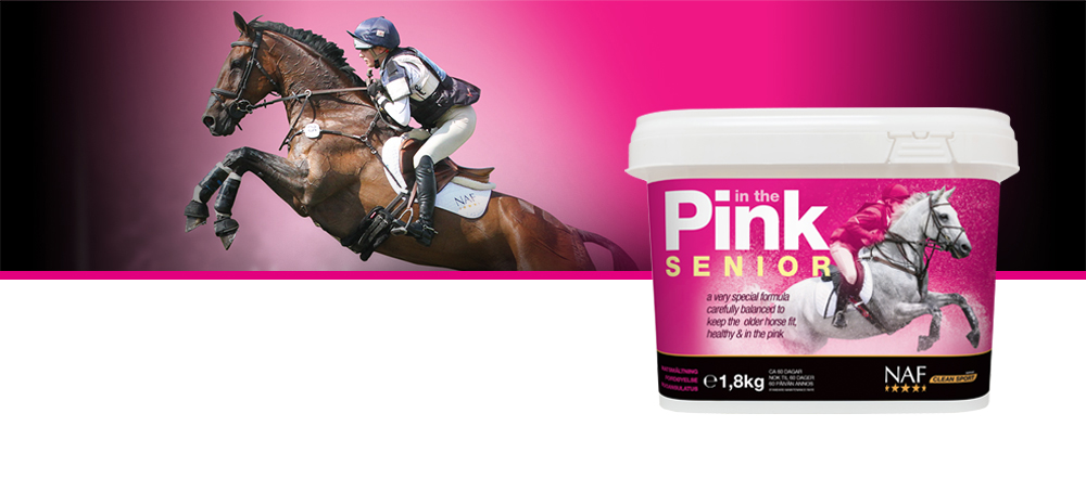In the Pink Senior är speciellt utformat för att uppfylla alla de näringsmässiga krav som en äldre häst har