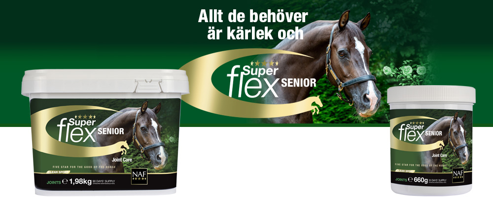 Kraftfull unik formel för att stödja seniorhästars leder och ge flexibilitet för livet.