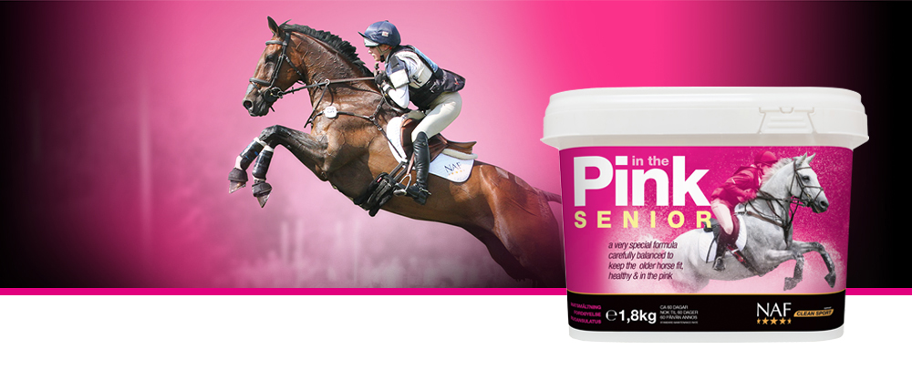 In the Pink Senior är speciellt utformat för att uppfylla alla de näringsmässiga krav som en äldre häst har