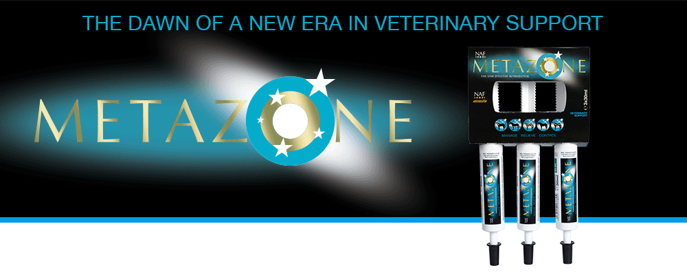 NAF Metazone är en unik sammansättning av naturliga ingredienser, designad av veterinärer för att främja komfort genom hela hästens kropp.