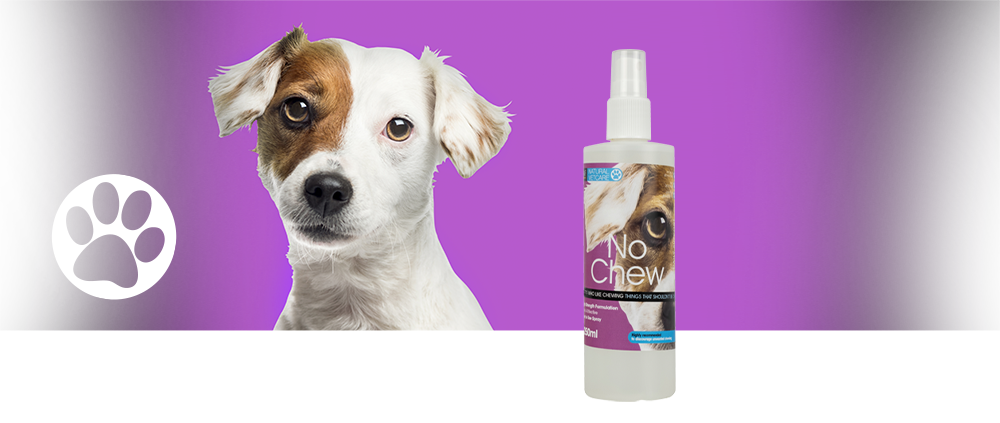 A safe effective deterrent spray for using as part of behavioural training to dissuade unwanted chewing in dogs and cats.